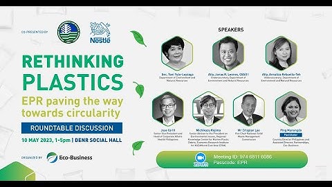 Roundtable Discussion on Rethinking Plastics: EPR Paving the Way Towards Circularity