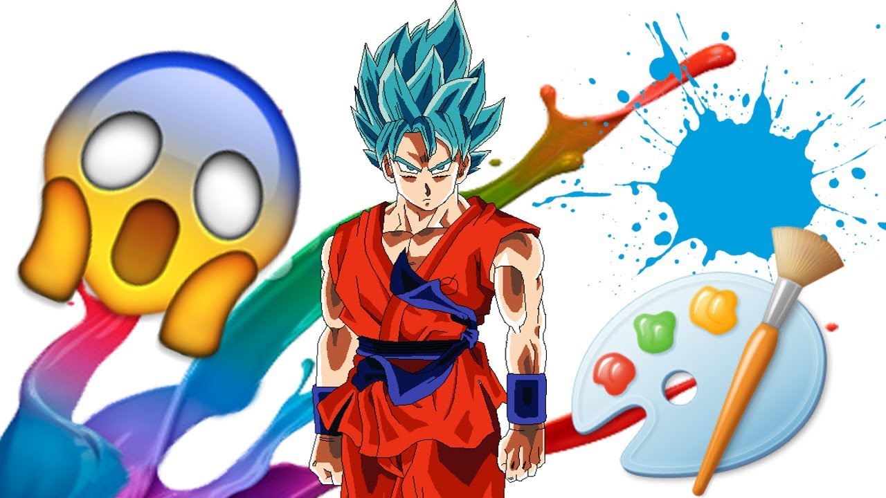 Speed Dessin SanGoku en Super Saiyan Blue sur Paint YouTube