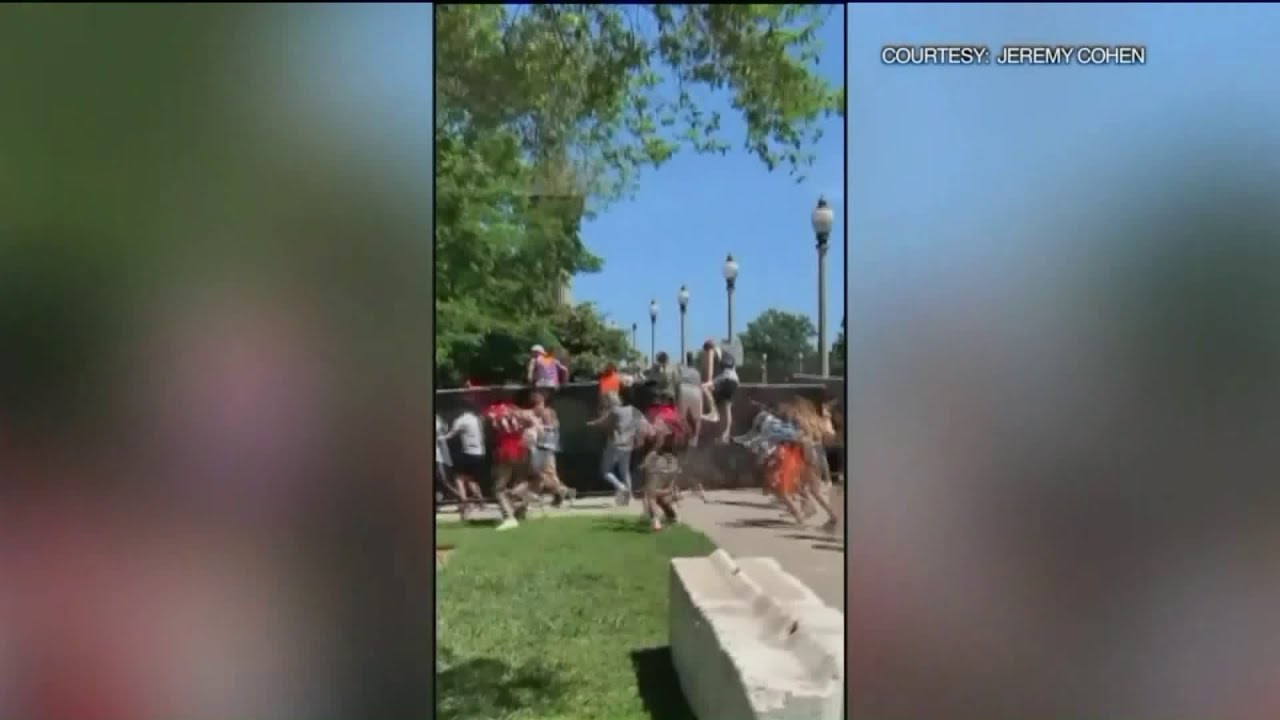 newspaper mockup 50 people jump the fence at Lollapalooza