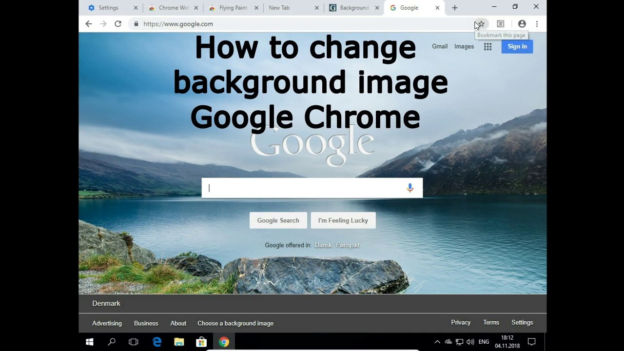 How to change background image in Chrome  YouTube