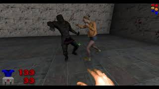 GZDoom - iqm models, skeletal animation testing with mixamo characters