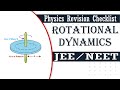 Rotational Motion (Part-2) | Revision Checklist for JEE Main &amp; NEET Physics #jee #neet2023