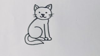 Cara menggambar Kucing mudah /Menggambar kucing mudah dengan angka 611/menggambar mudah langkah demi langkah