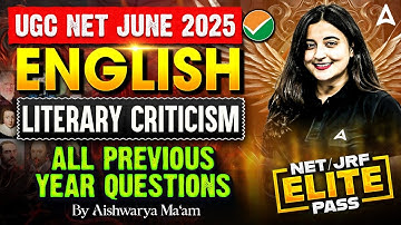 UGC NET English Unit 8 | Literary Criticism All Previous Year Questions By Aishwarya Ma