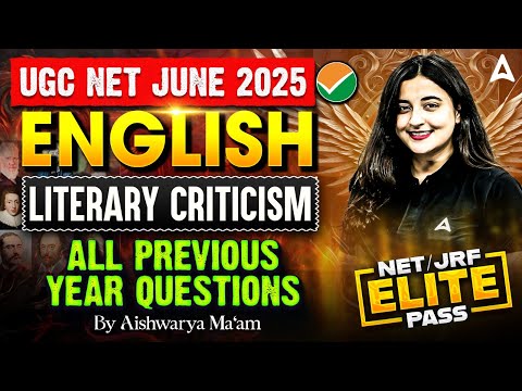 UGC NET English Unit 8 | Literary Criticism All Previous Year Questions By Aishwarya Ma'am