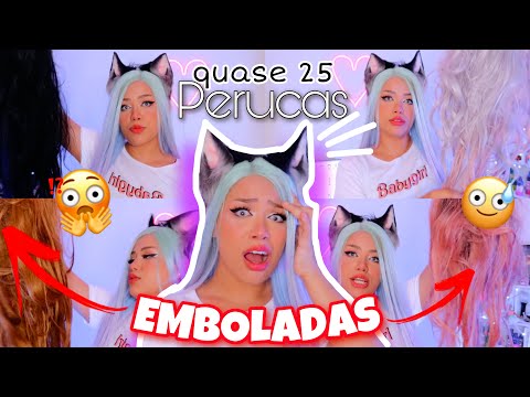 REAGINDO A TODAS AS MINHAS PERUCAS GUARDADAS! MUITO EMBOLADAS