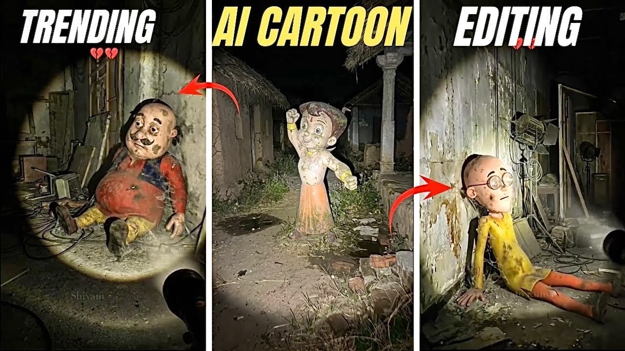 Motu Patlu AI Video Kaise Banaye 🤯 | Trending Cartoon AI Reels Editing | Viral Instagram Reels