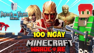 KiroMC Tóm Tắt 100 Ngày Bảo Vệ Thành Shiganshina Trong Attack On Titan Minecraft Siêu Khó
