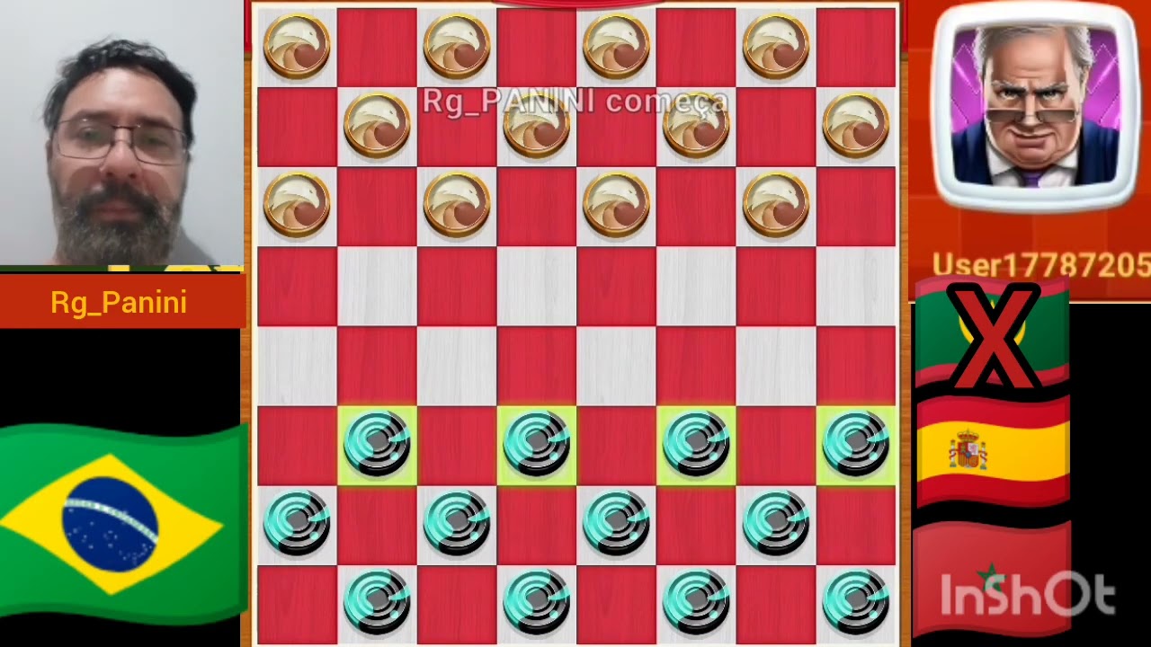 Spanish Draughts | Rg_Panini🇧🇷 vs 🇲🇷🇪🇸🇲🇦 ALEATÓRIO 