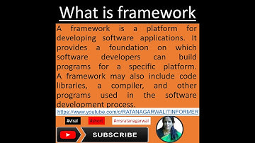 What is framework?| ratan agarwal it informer