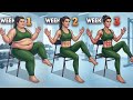 Chair Exercise for Belly Fat 🔥 Side Fat &amp; Thigh Fat Loss at Home | No Jumping