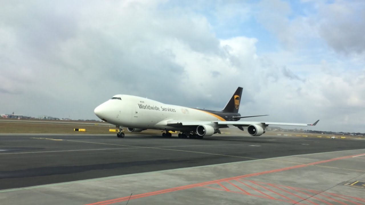 UPS Boeing 747400F Taxi at Warsaw Chopin Airport as flight UPS4 to
