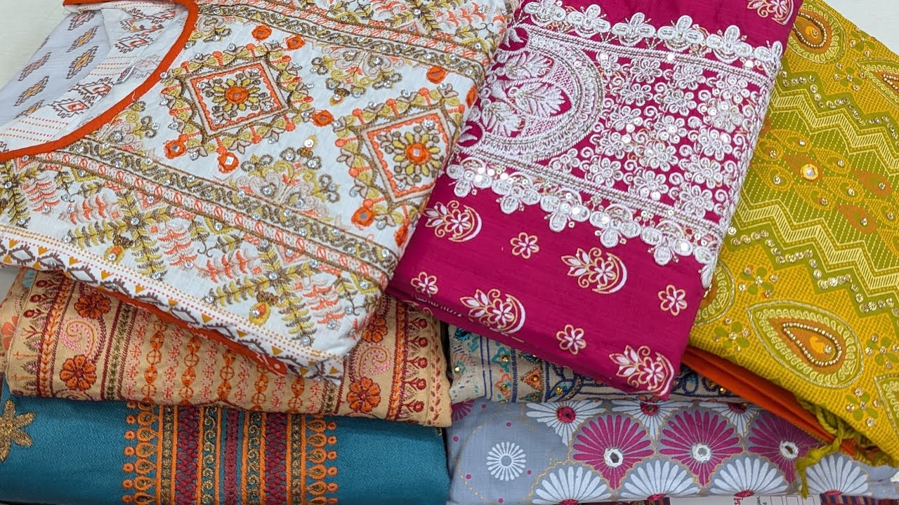 সুতি ওরনা দিয়ে কারচুপি কাজের রেডিমেড বুটিক থ্রি পিস কিনুন ৩৬/৪৬ বডি সাইজ 😱💯