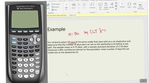 Constructing T-confidence Intervals using the ti-84(Stats Method