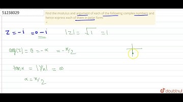 Find the modulus and argument of each of the following complex numbers and hence express each of