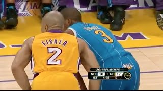 Derek Fisher Exposes Chris Pauls Overrated Defense - 2011 Playoffs 1St Rd