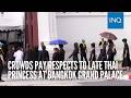 Crowds pay respects to late Thai Princess at Bangkok Grand Palace