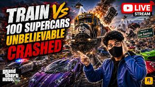 🔴LIVE – GTA 5 🚂TRAIN vs SUPERCARS in GTA 5 🔥#gta5 #gtav #...