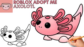 How To Draw Axolotl Roblox Adopt Me Pet | Cute Easy Step By Step Drawing Tutorial screenshot 5