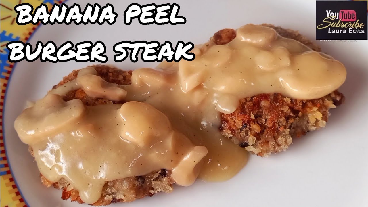 HOW TO COOK BANANA PEEL BURGER STEAK / TASTE LIKE MEAT / TIPID TIPS