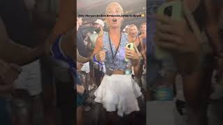 Two girls fight over Morgan Wallen’s jersey after he throws it into the pit in Miami. #morganwallen