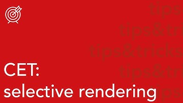 CET selective rendering | tips & tricks | kimiko designs.com
