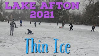 Lake Afton Ice Skating 2021 Yardley, PA - VLOG