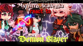 (MHA)🧊🔥My Hero Academia react to Demon Slayer || All Parts || Compilation by JustxYué ! || BNHA MHA
