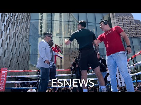 HEATED Ryan Garcia & Tagoe Almost Brawl At Face Off EsNews Boxing