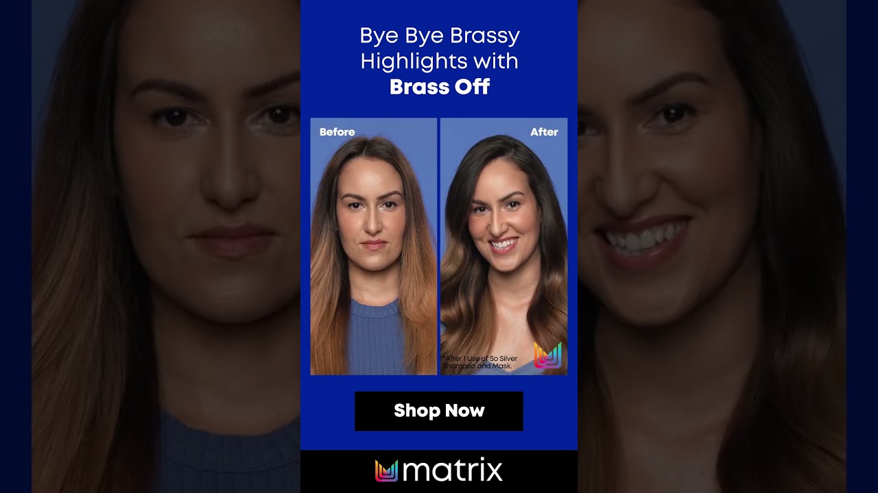 Brunettes, say bye to brassy hair with Brass Off Blue Shampoo!