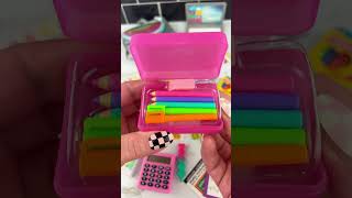 Mini Backpack & School Supplies Micro Collection Box Opening Satisfying Video ASMR! #asmr screenshot 3