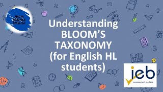 Understanding Bloom's Taxonomy  - for students