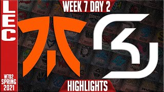 FNC vs SK Highlights | LEC Spring 2021 W7D2 | Fnatic vs SK Gaming