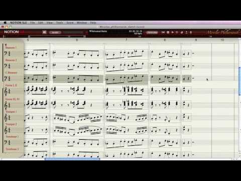 NOTION SLE Kompositions- und Notationswerkzeug für Miroslav Philharmonik - Teil 3/4 - Orchester