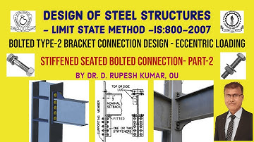 DSS16|DesignofSteelStructures|DesignofStiffenedSeatedBoltedConnection|EccentricLoad|MomentConnection