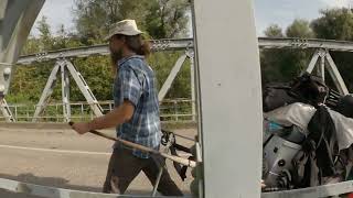 Man And Weirdo Leave Their Camping Spot Next To the Rhine