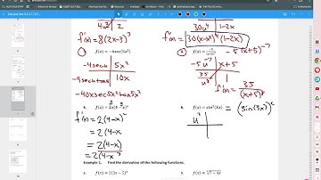 Calculus Unit 3.6 Notes Chain Rule with Other Rules 2025
