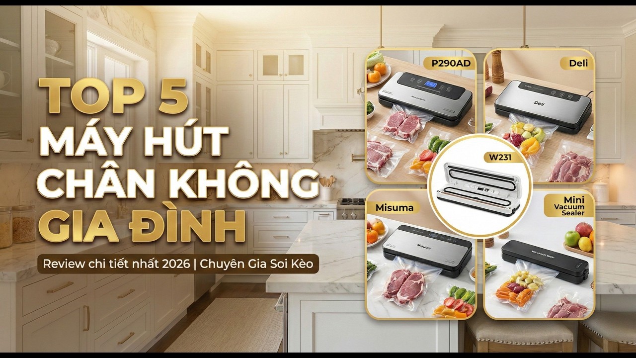 Đừng Mua Máy Ép Chân Không Nếu Chưa Xem Video Này! Review TOP 5 Máy Hút Chân Không Gia Đình 2026