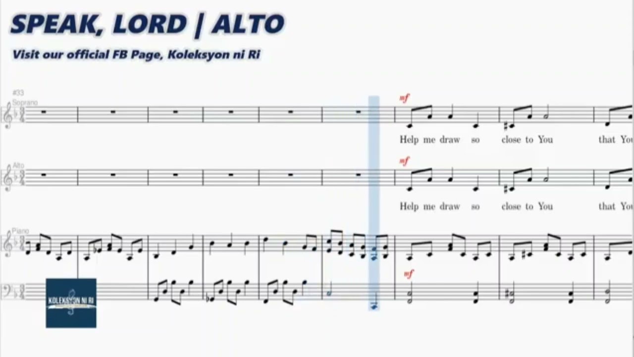 Speak, Lord | Alto | Vocal Guide by Sis. Micah Angela Andres