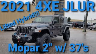 2021 Jeep Wrangler 4XE Hybrid Unlimited Rubicon JLUR Mopar Lift with 37's Test Drive