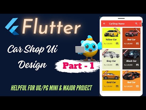 Flutter Ui Design | Flutter Car Shop Ui Design Part 1