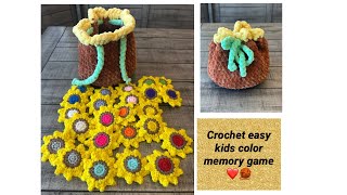 Crochet fun kids color memory game / flower game screenshot 1