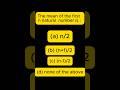 |Mean of The First n Natural numbers  is....|maths|Arithmetic Progression |imp.mcq.of A.P.|