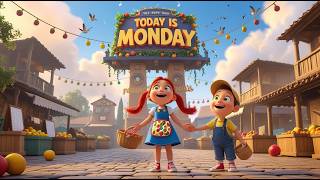 Today Is Monday | Fun Fruit Days Song for Kids | 3D Cartoon Nursery Rhyme Sing Along
