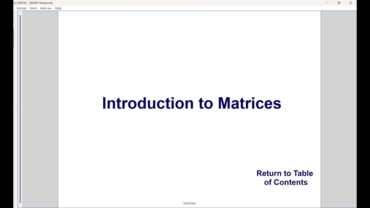 Introduction to Matrices - YouTube