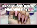 Duální tipy s gelem, prodloužení nehtů a modeláž moderní mandle💅 | Kate Cosmetics