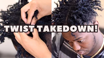 MEN'S 2 STRAND TWISTS TAKE OUT/TAKE DOWN RESULTS!! | ways to style twist outs!