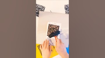 Make A Print With Me 👽 Printmaking, Stamp, Rubber Carving Block, Hard Rubber Brayer #printmaking