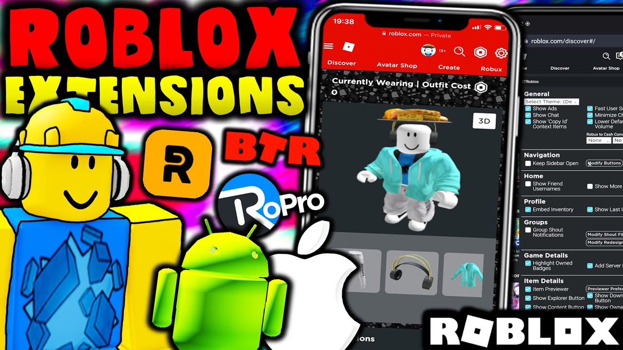 Tiện ích mở rộng Roblox trên thiết bị di động: Thách thức Roblox trên di động? Với ROGOLD/BTROBLOX/ROPRO, bạn có thể trải nghiệm game tuyệt vời này trên cả iOS và Android. Khám phá các tính năng mới và phối hợp với bạn bè để thực hiện những nhiệm vụ hấp dẫn nhất. Hãy tải xuống ngay và bắt đầu cuộc phiêu lưu!