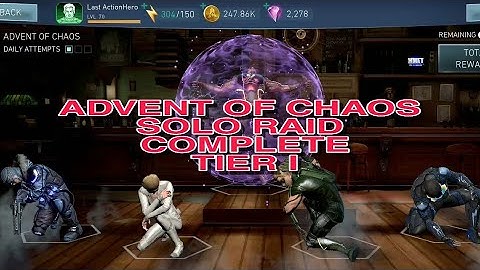 COMPLETE TIER 1 OF [ADVENT OF CHAOS] SOLO RAIDS - INJUSTICE 2 MOBILE